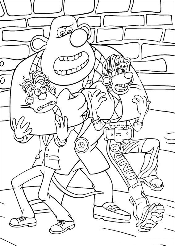 18 coloring pages of Flushed away